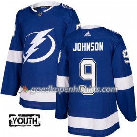 Tampa Bay Lightning Tyler Johnson 9 Adidas 2017-2018 Blauw Authentic Shirt - Kinderen